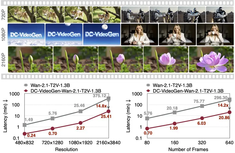 Resolution and frame demonstration for DC-videogen