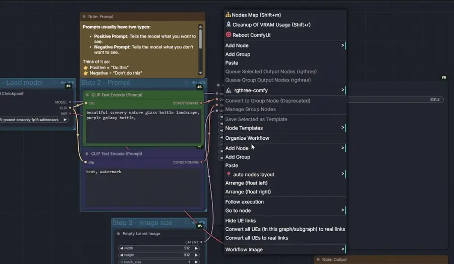 Demonstrations of the ComfyUI Node Organizer