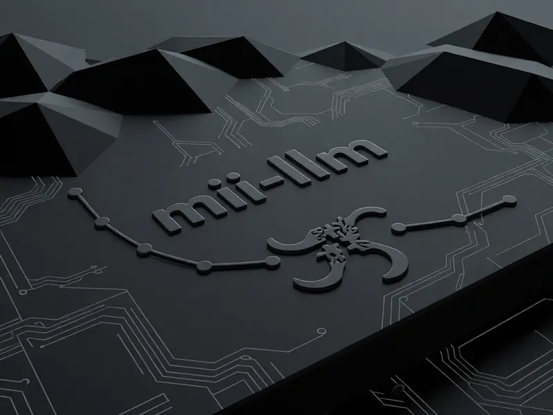 Digital wallpaper design of the mii-llm logo