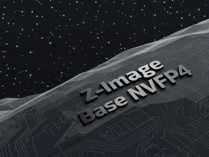 Wallpaper graphic of text for Z-Image Base NVFP4