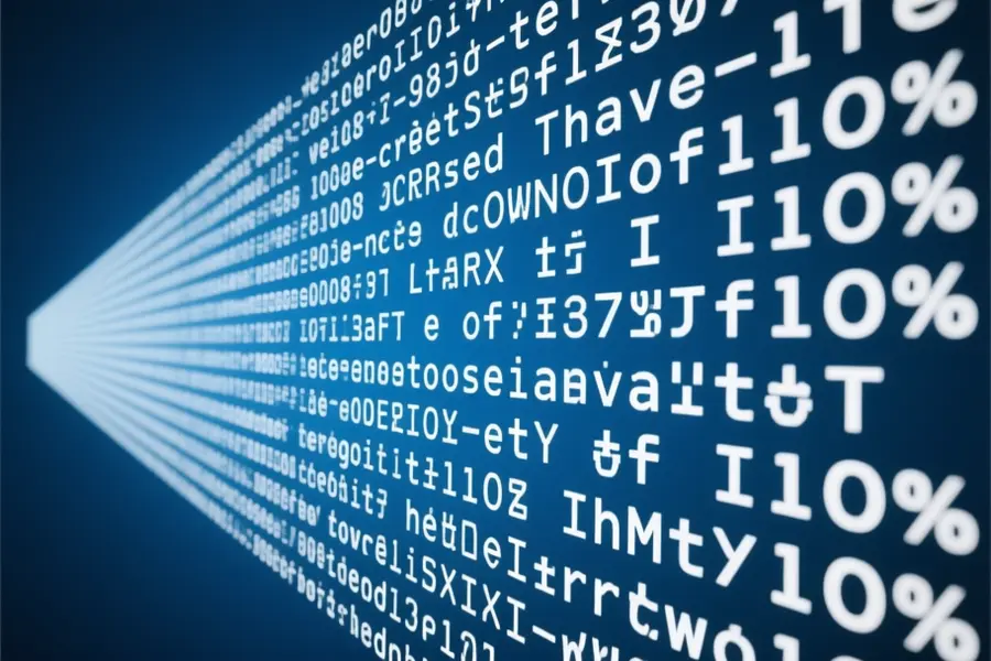 A bunch of garbled text to appear as code