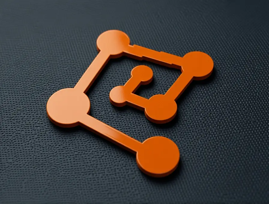 Alibaba-Pai orange logo on slate tech background graphic
