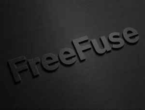 FreeFuse embossed text graphic