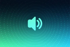 Green minimal audio icon wallpaper