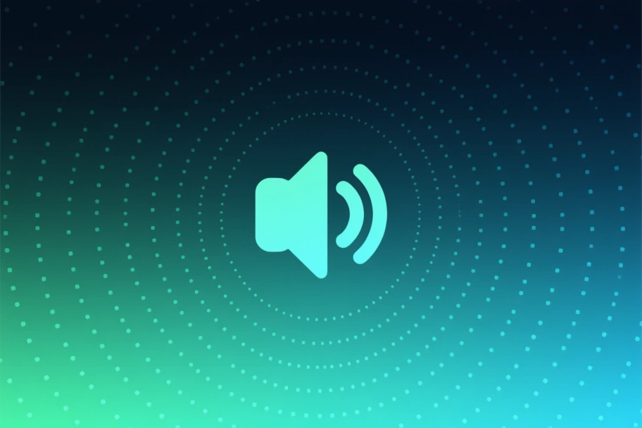Green minimal audio icon wallpaper
