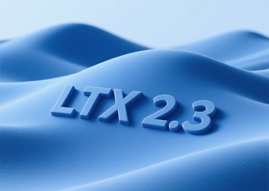 An embossed graphic of rolling hills with the letters LTX 2.3
