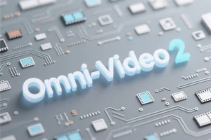 Omni-video 2 text design with circuit decoration