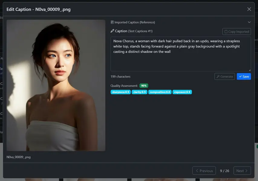 Screenshot of whatsthisaithing's free captioning tool CaptionFoundry