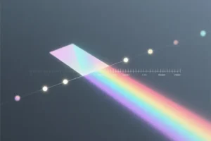A beautiful line of spectrum and connecting node lines