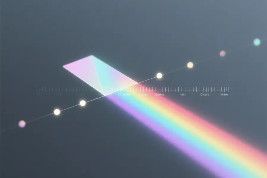 A beautiful line of spectrum and connecting node lines