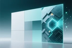 A large digital canvas divided into distinct sections hyper detailed with crisp sharp textures and vibrant colors.