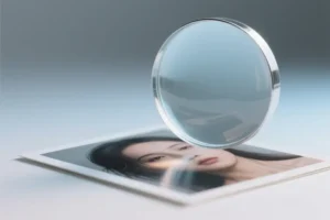 Magnifying glass hovering over the area of the photo visible beneath the magnifying glass reveals incredibly sharp crisp details.