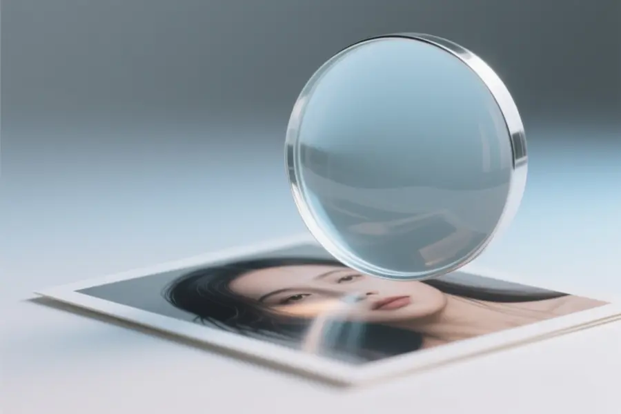 Magnifying glass hovering over the area of the photo visible beneath the magnifying glass reveals incredibly sharp crisp details.