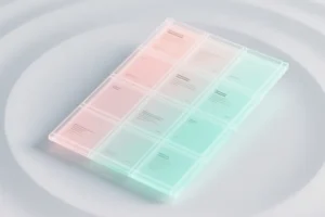 Translucent digital grid layout resembles a wireframe for a complex poster or comic strip.