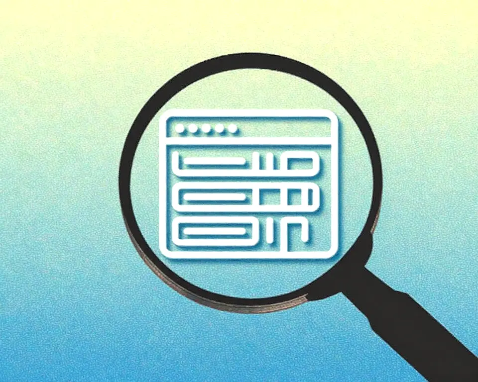 A magnifying glass with a glowing bounding box around a smartphone interface element with high gradients.