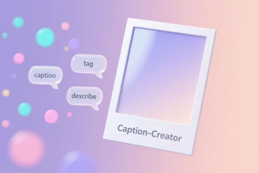 A serene composition of a large white polaroid frame with a few translucent speech bubbles drifting away.