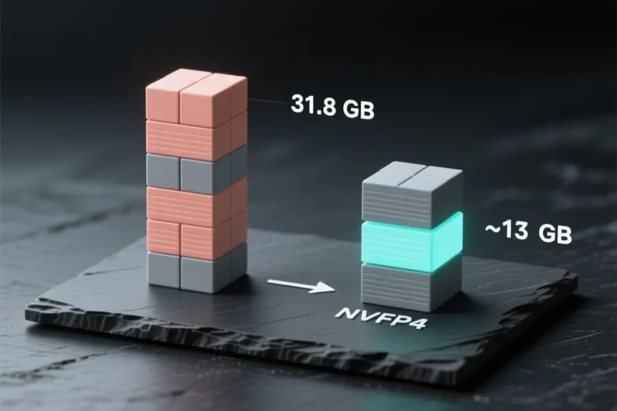 Two vertical data block stacks standing side by side on a flat dark slate surface.