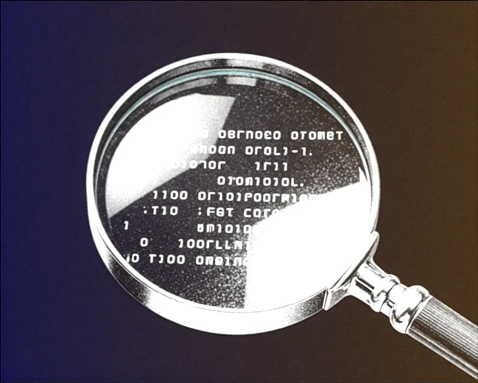 Vintage magnifying glass where its visual motif explores enhancing text prompts.